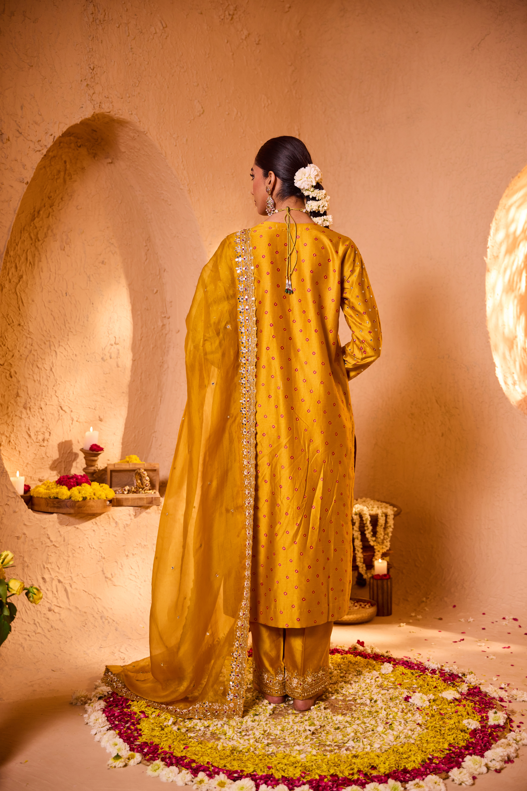 SAANJH – Sunset Mustard Silk Chanderi Kurta Set SAANJH – Sunset Mustard Silk Chanderi Kurta Set