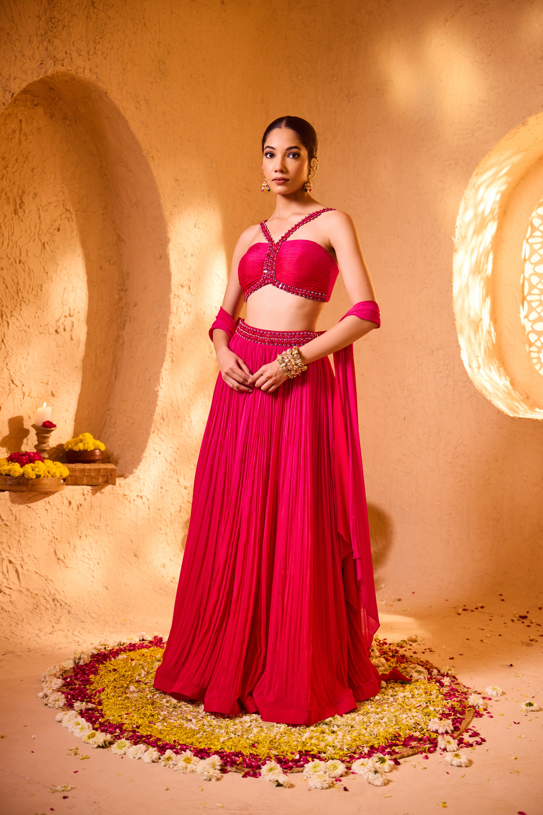 GULAAB – Red Pink Ombre Tube Set GULAAB – Red Pink Ombre Tube Set