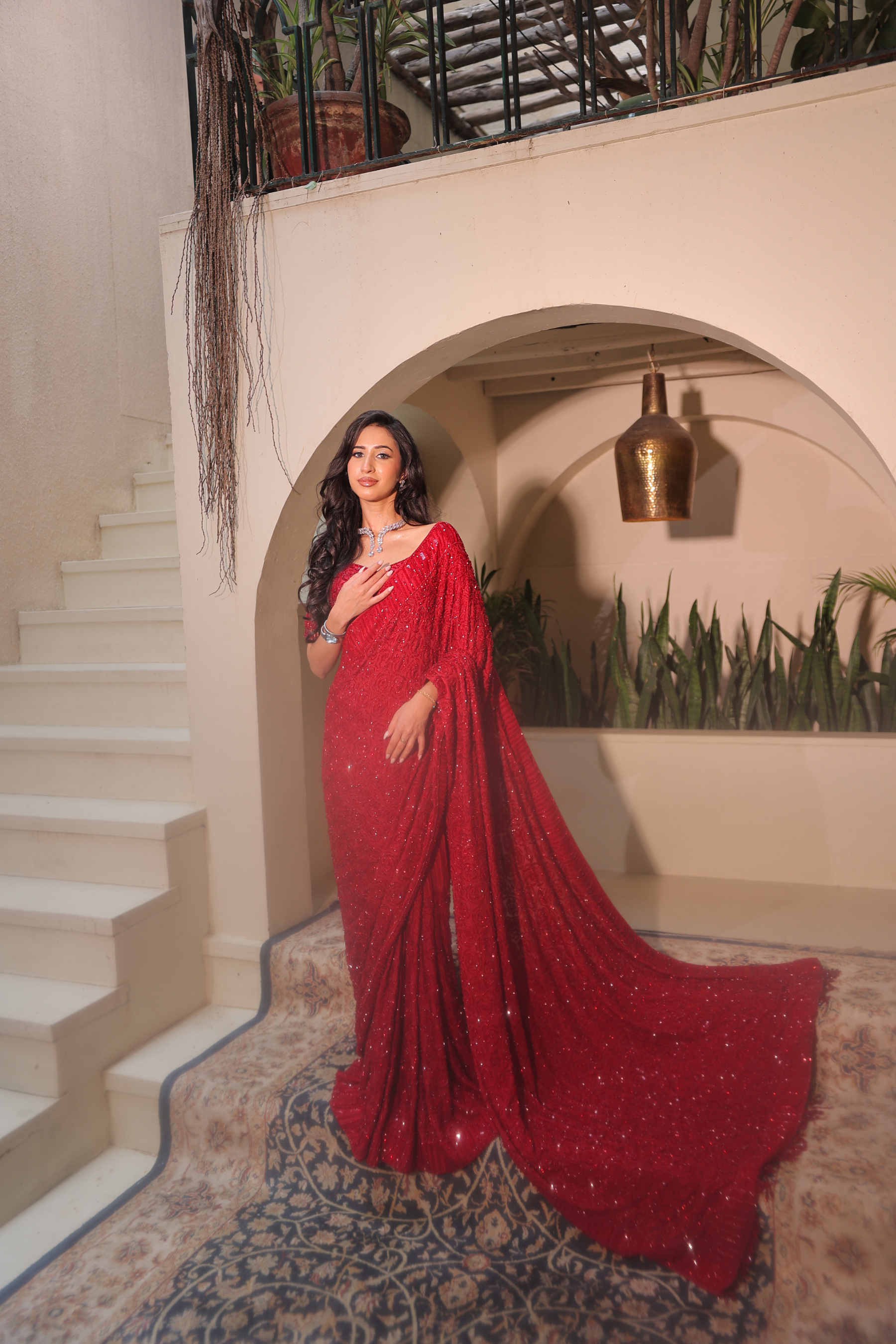 GULABO BRIDAL – Deep Cherry Red Silk Saree GULABO BRIDAL – Deep Cherry Red Silk Saree