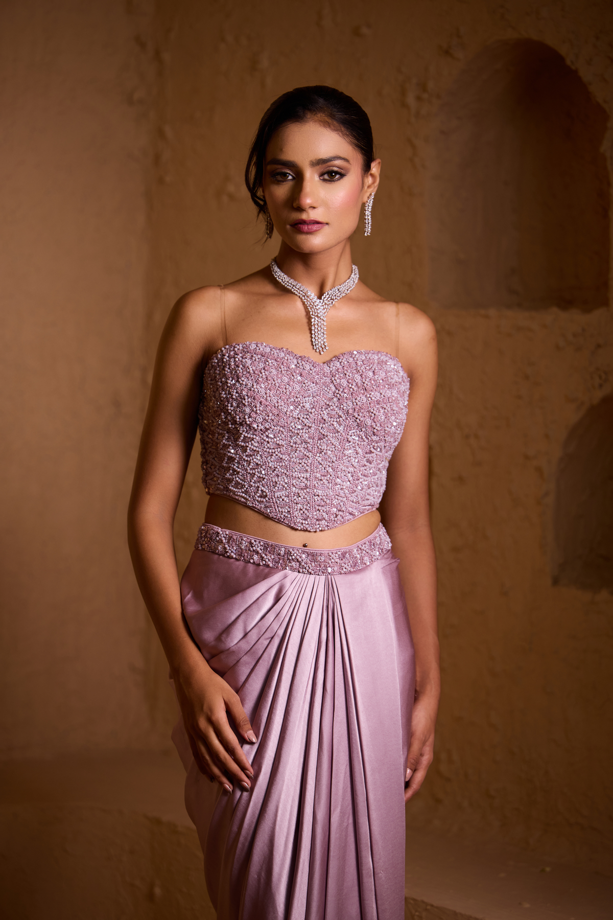 TULIP CORSET – Dusty Lavender Set