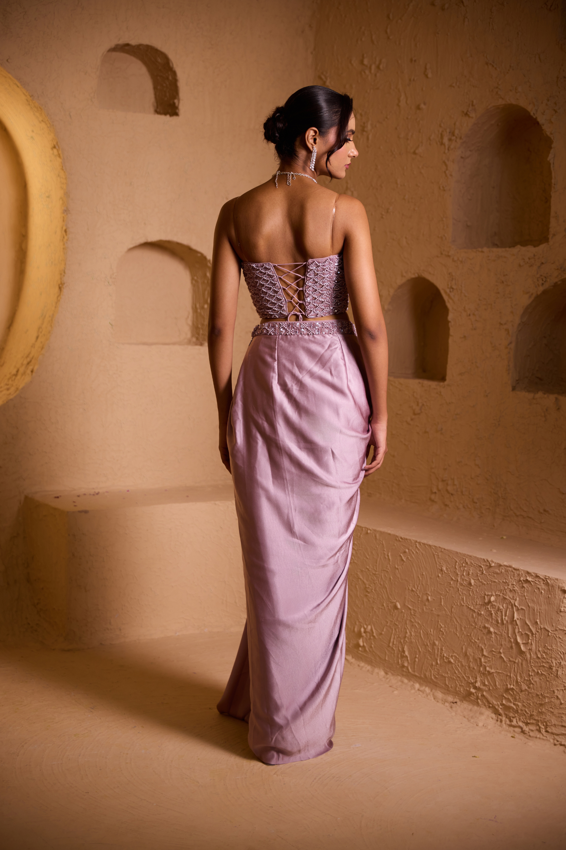 TULIP CORSET – Dusty Lavender Set