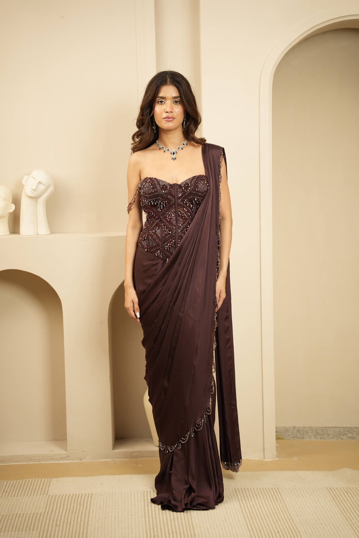 NOIR ELIXIR CORSET SAREE