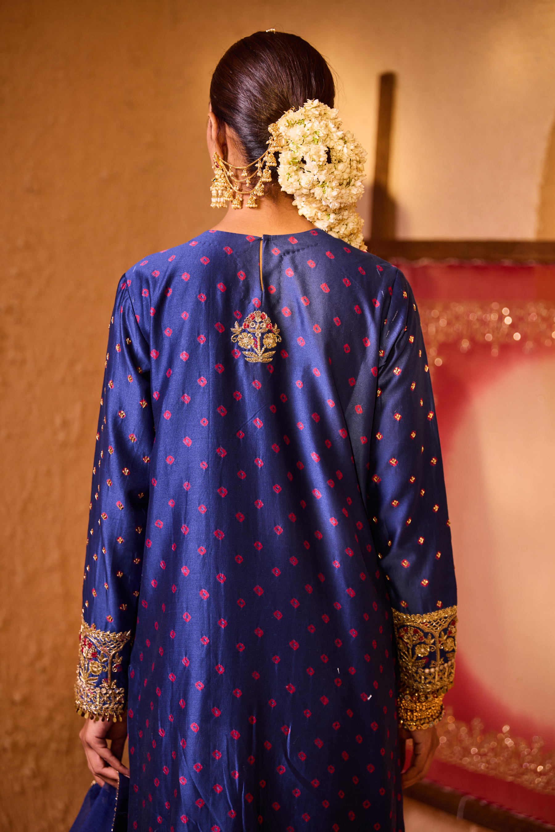 NEELAMBARI – Royal Blue Silk Chanderi Kurta Set