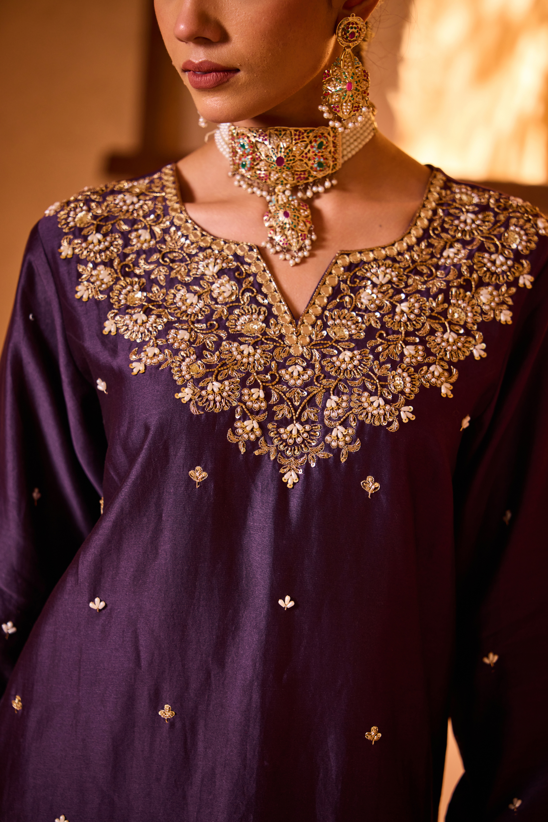 REGALIA – Jamun Purple Sharara Set