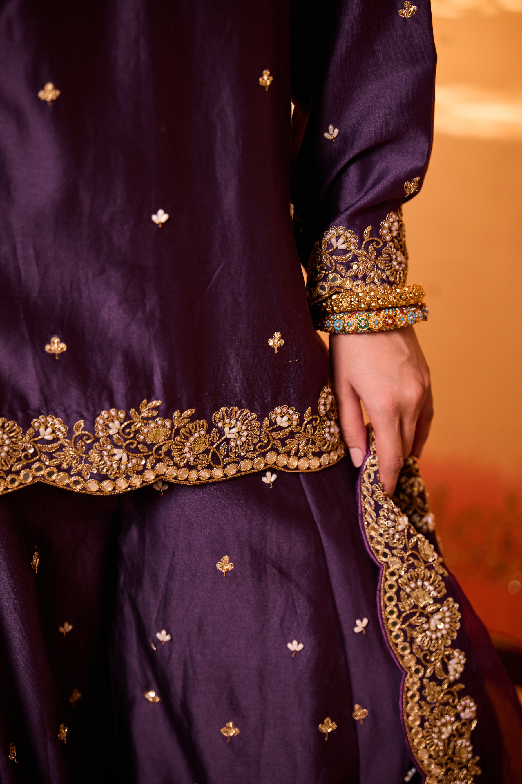 REGALIA – Jamun Purple Sharara Set