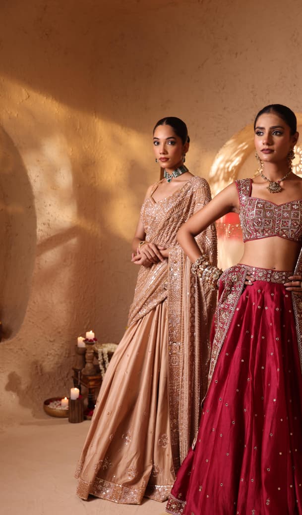 IVA Lehenga – Beige Brown