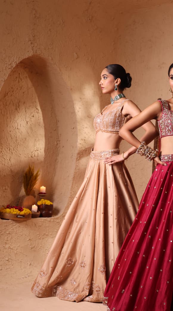 IVA Lehenga – Beige Brown