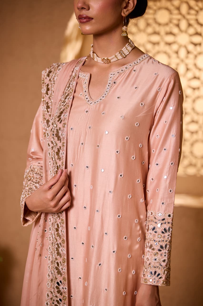 Fitoor Kurta Set – Blush Peach